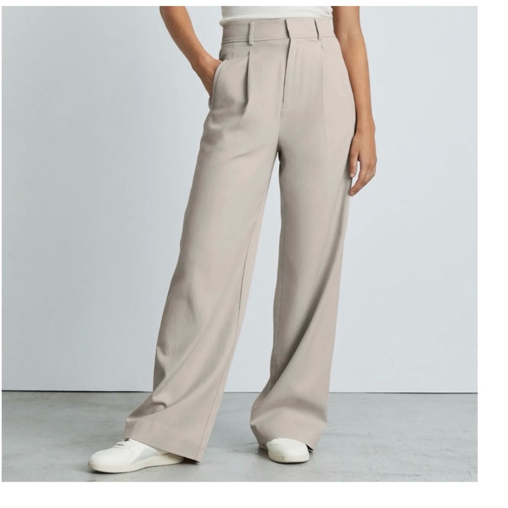 Everlane the Way High Drape Pants in Light Taupe